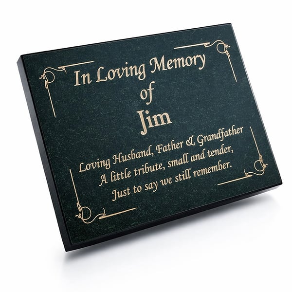 Personalised Memorial Grave Plaque Grave Marker Remembrance Plaque Headstone 