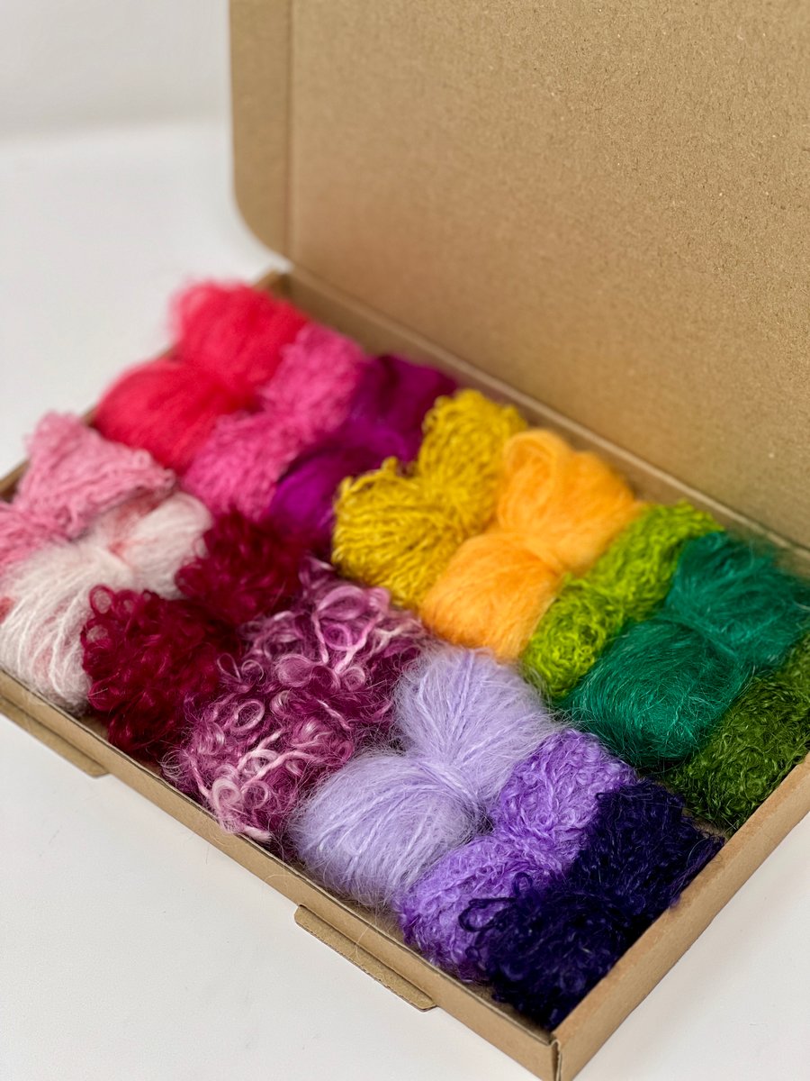 Small Spring Bouquet Mohair Wool Yarn Selection Pack for Wet Felting