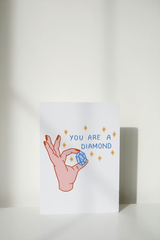 You're A Diamond Thank You Loved One Greeting Card