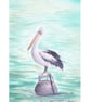 Australian Pelican Art Print, Pelican Wall Art, Australian Wildlife Bird Decor - Image 2