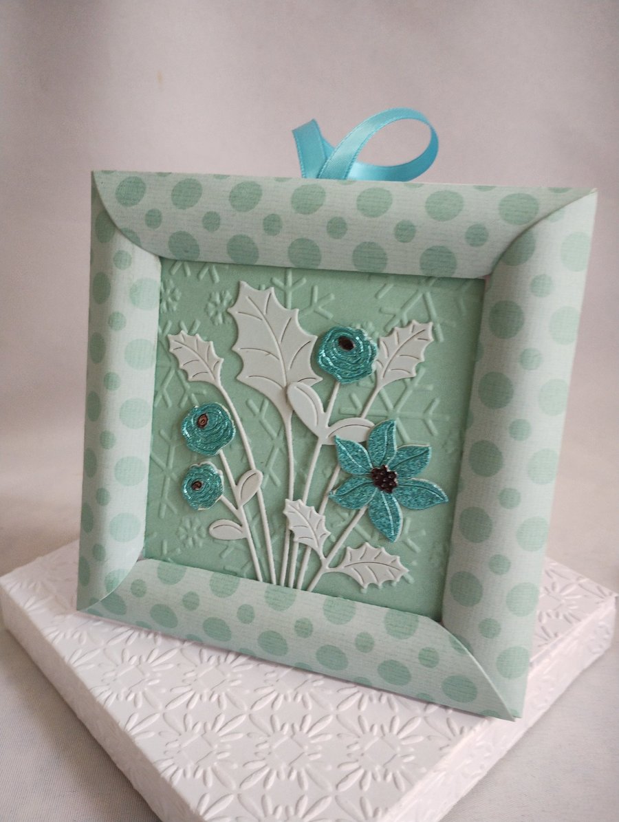A Winter Bouquet Keepsake Winter Birthday Christmas Card & Hanging Decoration