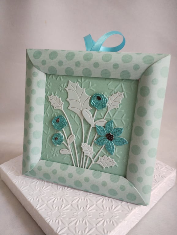 A Winter Bouquet Keepsake Winter Birthday Christmas Card & Hanging Decoration