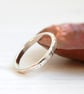 Tree bark textured silver stacking ring
