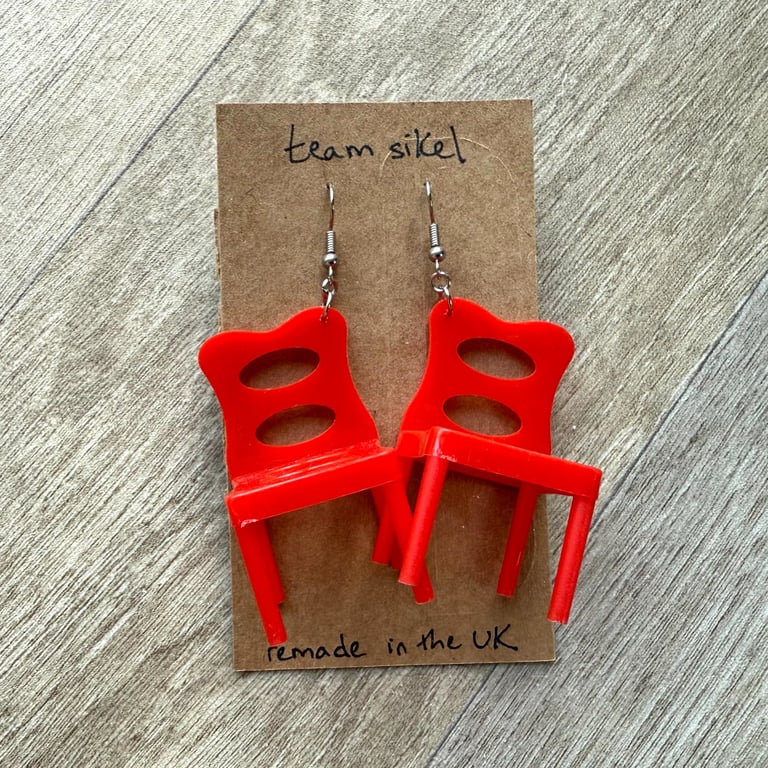 Upcycled Stacking Chair Earrings
