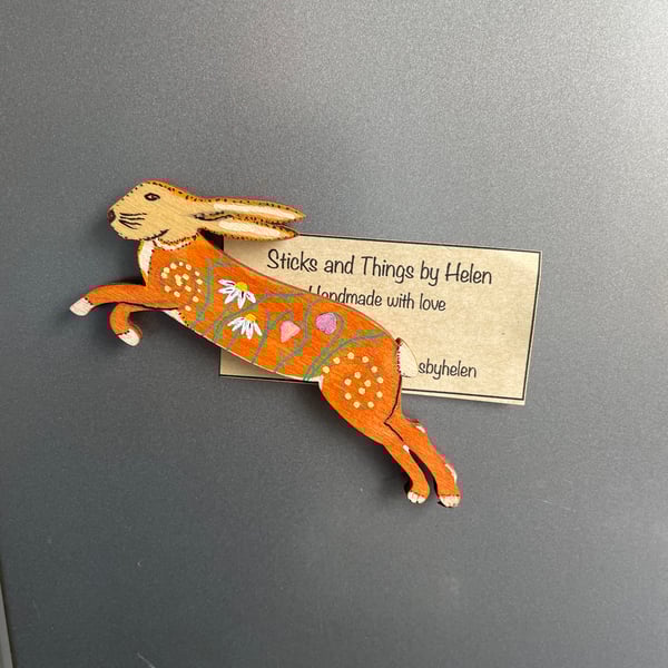 Hare fridge magnet, memo magnet, Hare gift