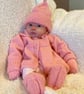 Hand Knitted Designer Baby Cardigan, Booties,  Hat Gift Set 0-3 months  - Image 10