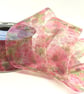 Pink Sheer Floral Ribbon - 2.7 Metres - Full Reel - Image 1