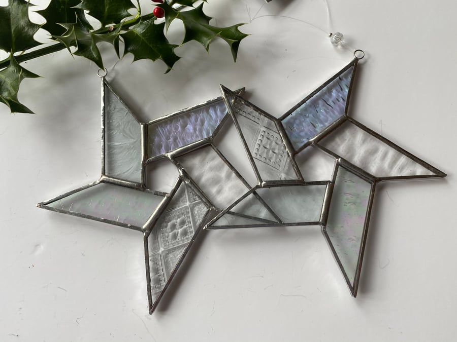 Clear Christmas Pentagon Star