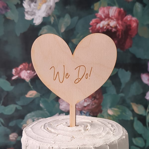 CLEARANCE We Do Heart Cake Topper