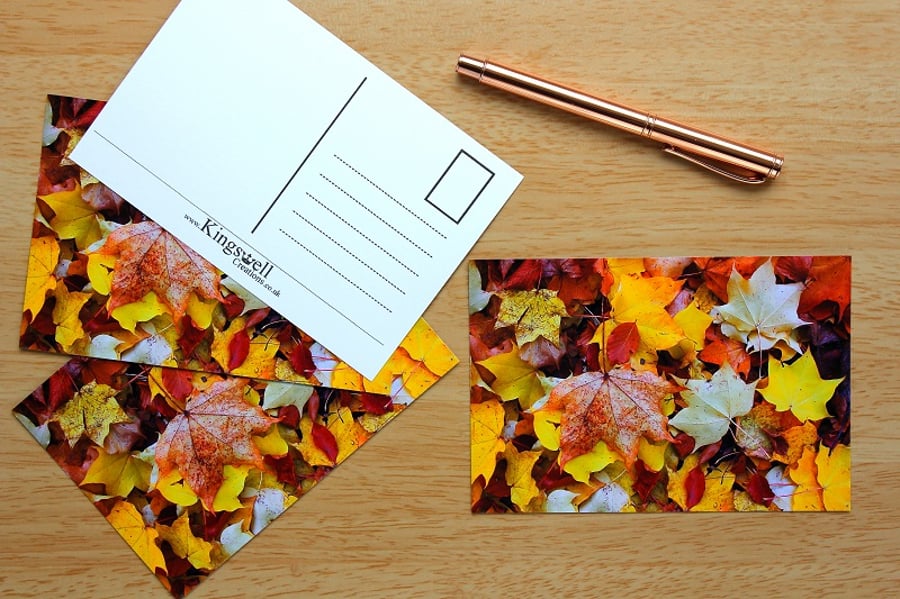 Autumn Leaves Postcards Set of 4