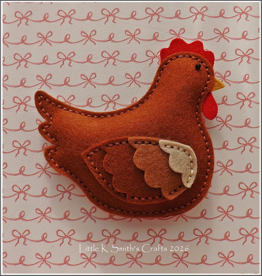 Brown Chicken fridge magnet