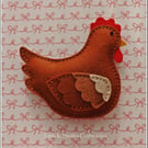 Brown Chicken fridge magnet