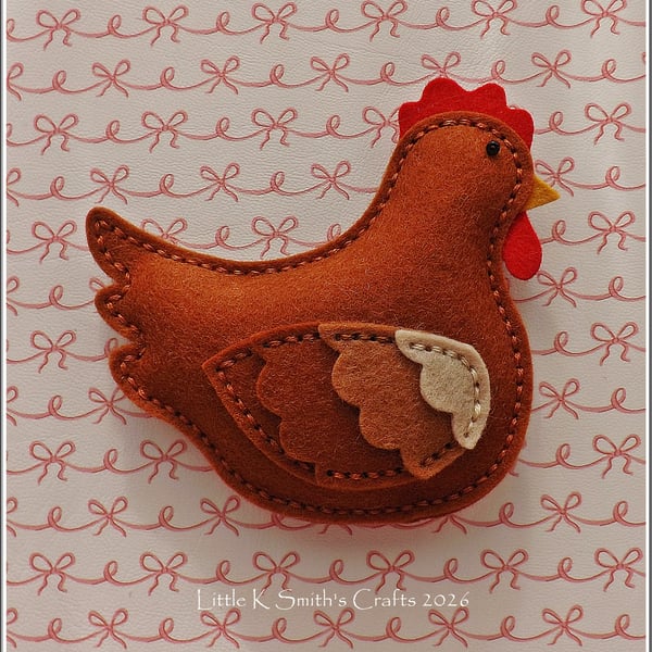 Brown Chicken fridge magnet