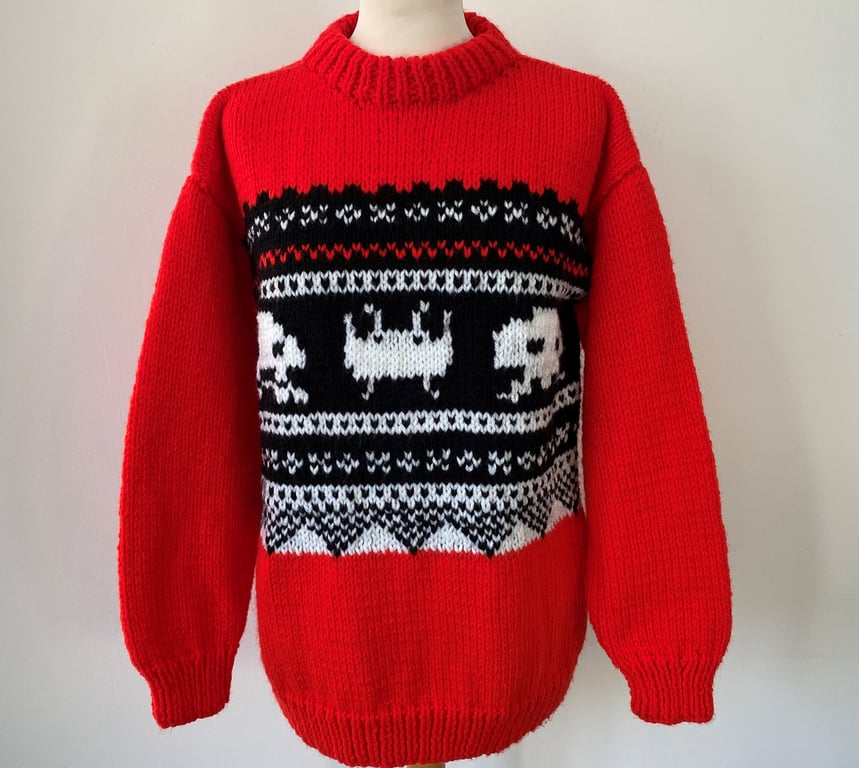 Space Invaders Hand Knitted Jumper