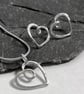 Silver heart earrings, infinity hearts - Image 5
