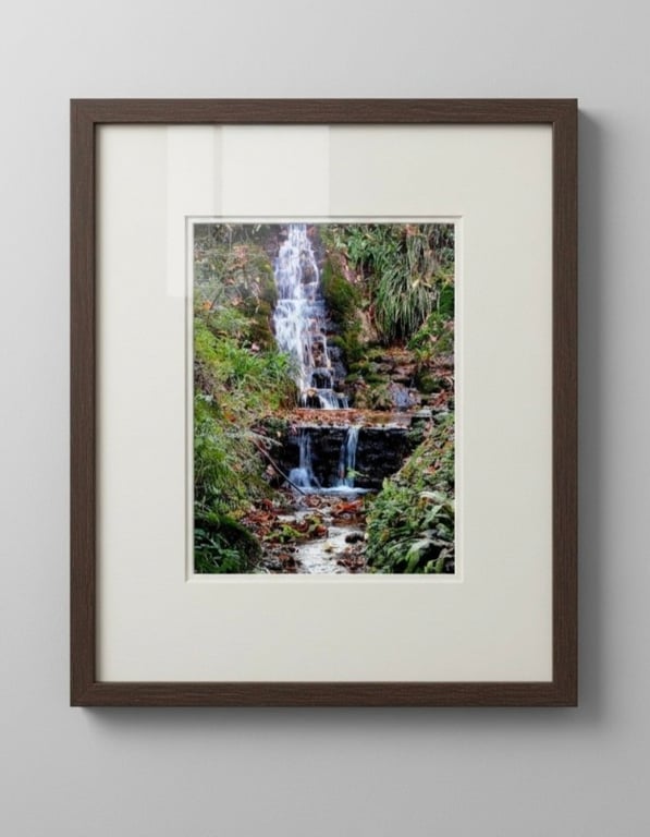 Ninesprings Waterfall Print – Yeovil Somerset Black & White or Colour Wall Art
