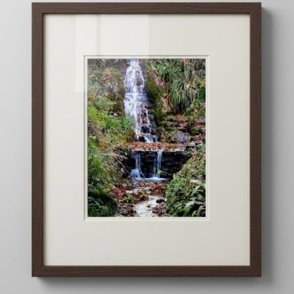 Ninesprings Waterfall Print – Yeovil Somerset Black & White or Colour Wall Art