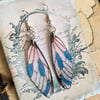 Sparkling Blue Fairy Wing Sterling Silver Earrings
