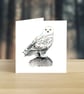 Snowy Owl greeting card (blank) - Image 1