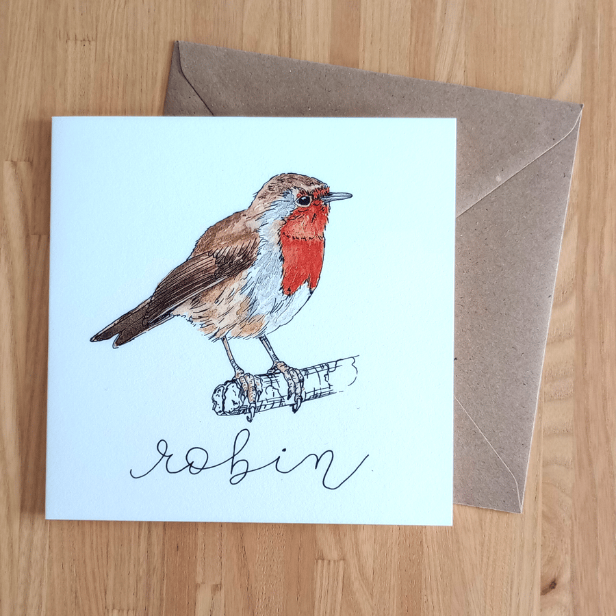 British Songbirds: Blank Square Note Cards - Mix & Match x4 Cards