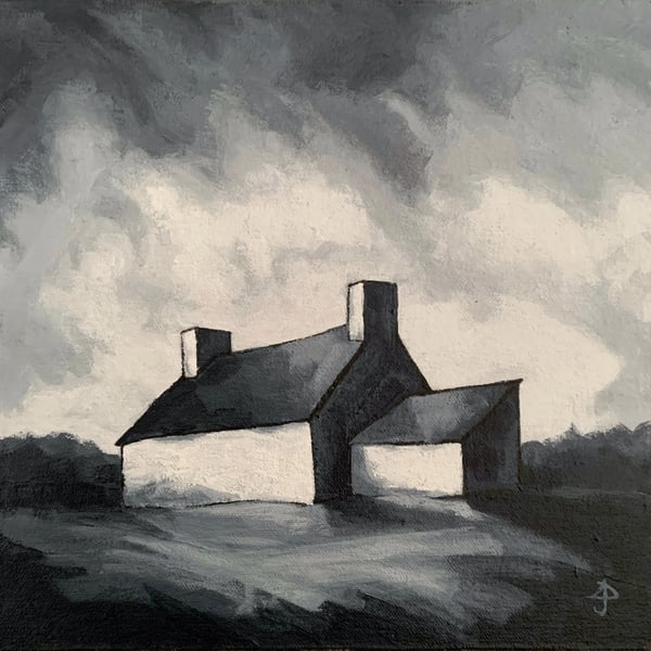 Crofters Cottage 3 - Original acrylic painting 