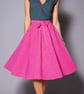 1950s Vintage Retro Rockabilly circle Skirt pink polka dot women's sizes 10-26
