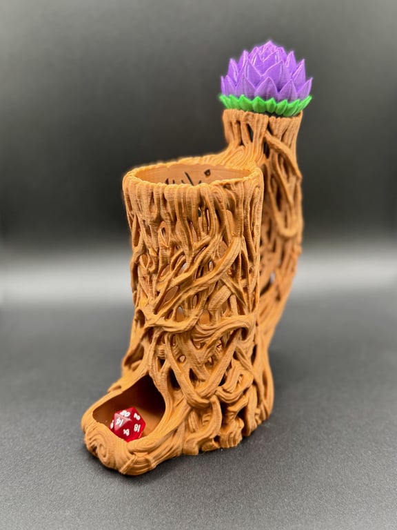 Vine Tankard Dice Tower: 3D Printed Can Cozy for Tabletop RPG