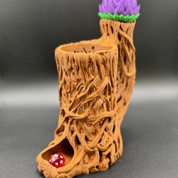 Vine Tankard Dice Tower: 3D Printed Can Cozy for Tabletop RPG