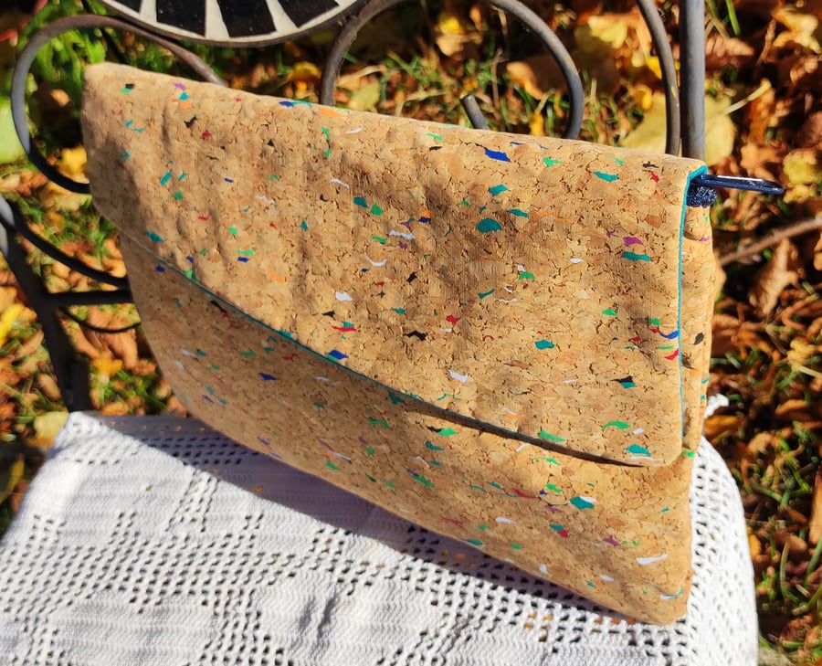 Cork Clutch bag  UK delivery free