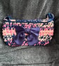Bespoke Crochet Shoulder Bag — Navy, Blush & Cream with Satin Bow
