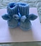 Baby blue bootees - Image 1