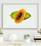 Papaya Fruit Art Print - Image 5