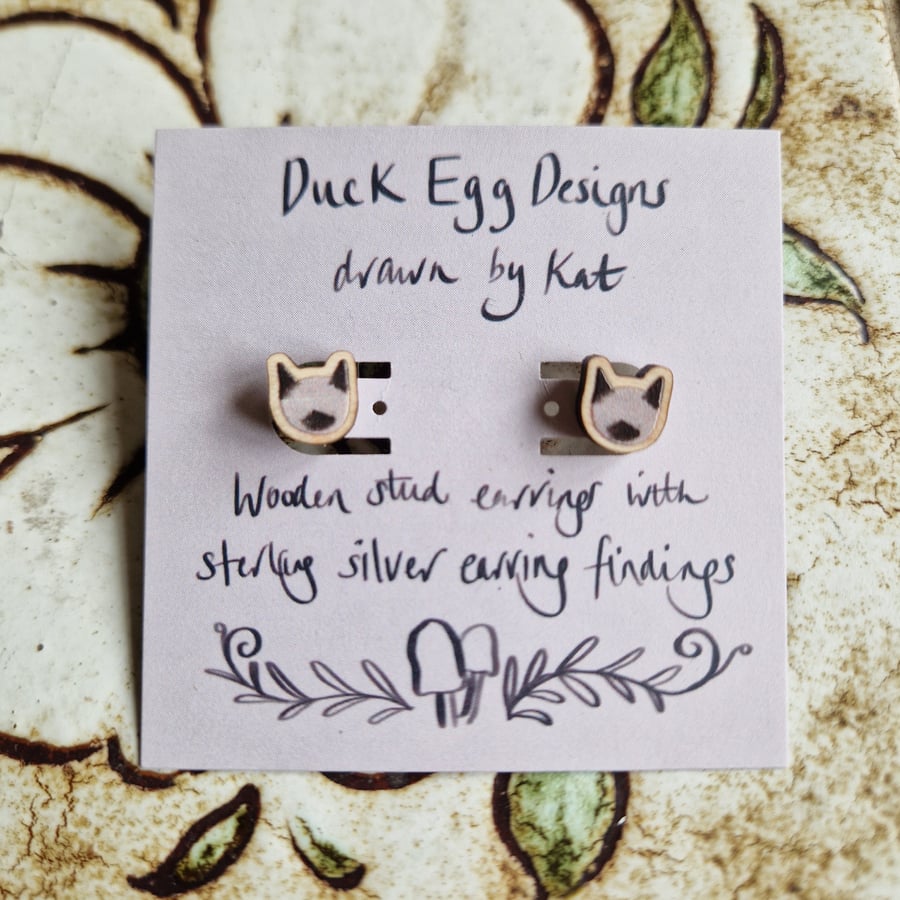 Siamese Cat Earrings