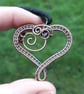 January Copper Heart Birthstone Pendant - Garnet - Siam Swarovski Crystal Beads - Image 4