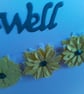 Get well soon card. Handmade flowers. Ref 071.  - Image 5