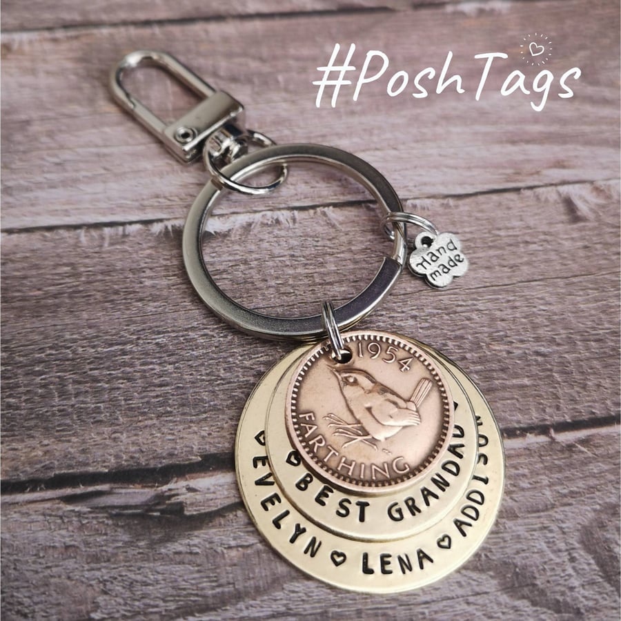 Penny farthing choose your date ANY WORDING Father's Day dad pop grandad grandpa