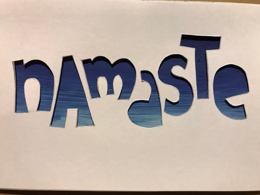 (TXT46) Handcut artwork: namaste