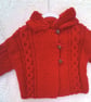 Child's Knitted Duffel Jacket, Winter Coat, Custom Make, Cabled Hooded Jacket - Image 1