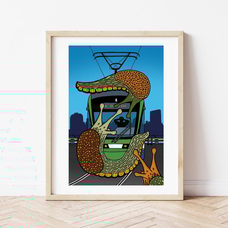 Croydon Sluglink (a British Transport Dystopia) - Giclee Print (Unframed)