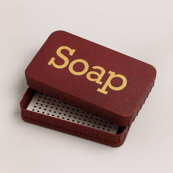 Personalised Travel Soap Dish with Removable Drainage Grid, Leak Resistant