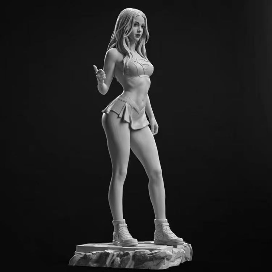 80mm super woman beauty unpainted resin model miniature