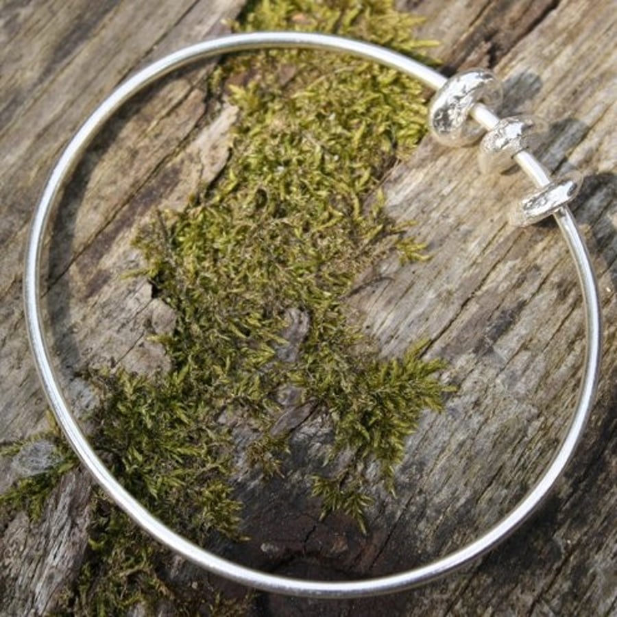 Silver Abacus Bangle