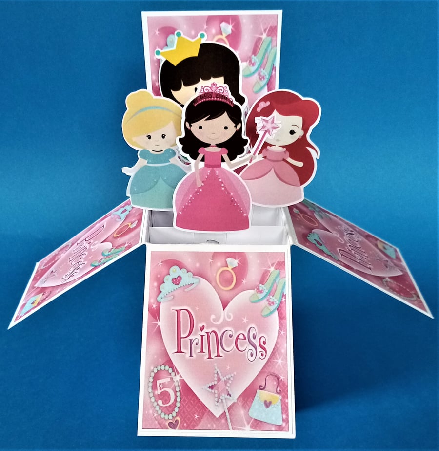 Girls 5th Princess Birthday Card