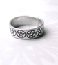 Pentacle Ring, adjustable aluminium Magic ring, Pentagram Ring, Pagan, Halloween - Image 2