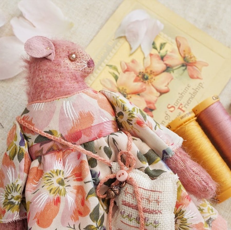 Briar, A Little Pink Mohair Mouse