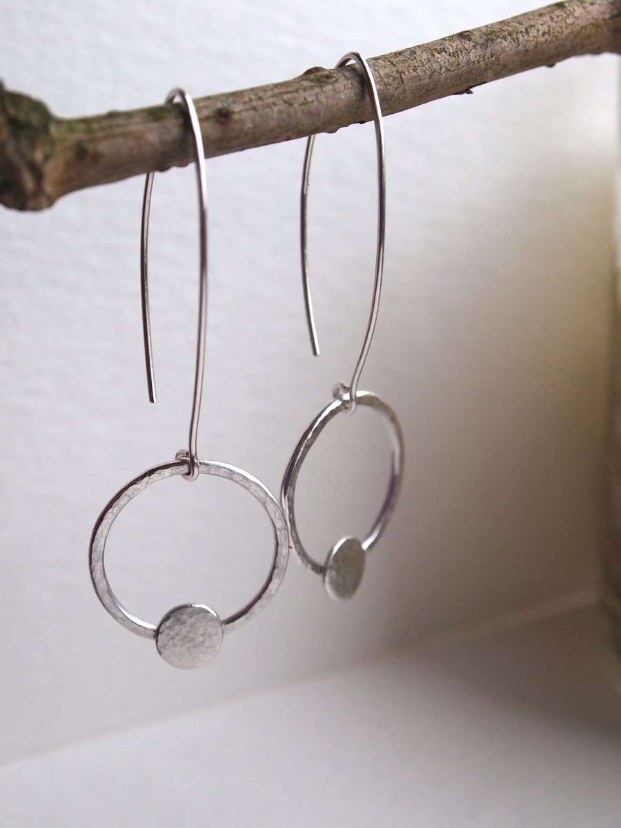 Hoop Earrings, silver hoops