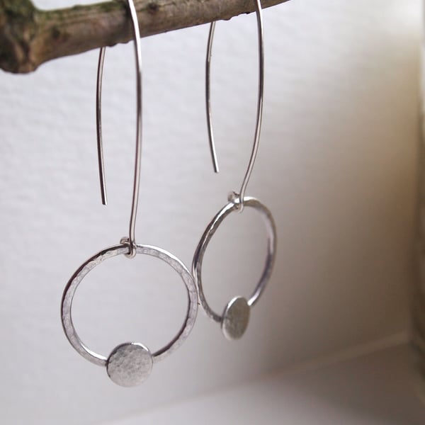 Hoop Earrings, silver hoops