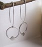 Hoop Earrings, silver hoops - Image 1