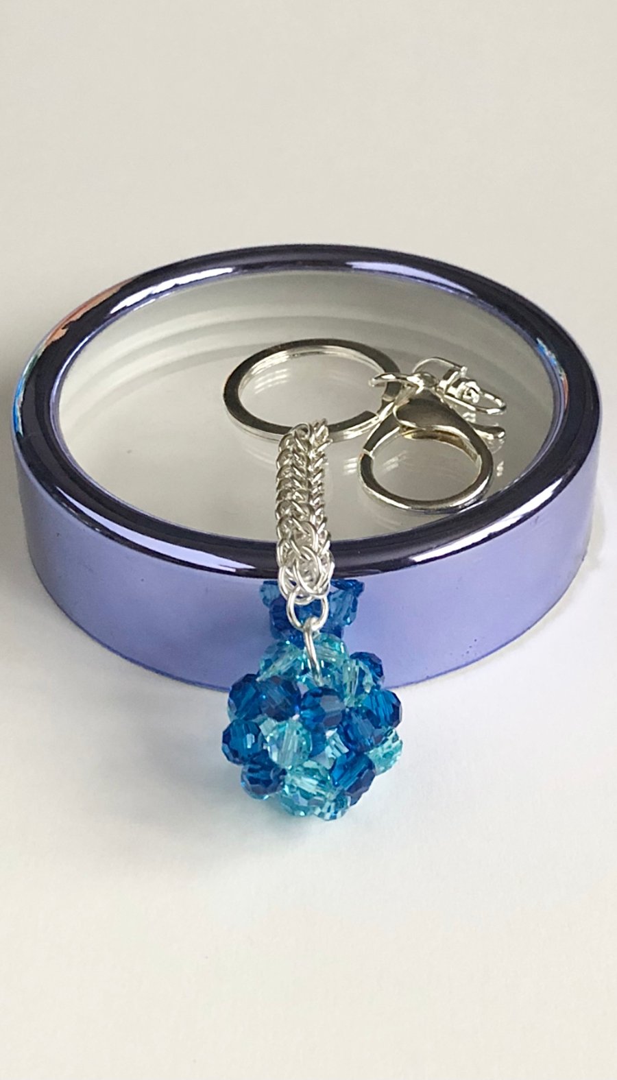 Blue Swarovski Handbag Charm