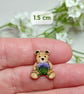 Scottish Thistle Pin, Handmade Scottish Gift, Tiny Bear Brooch, Scotland Teddy - Image 4